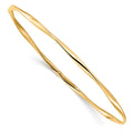 10K Yellow Gold Slip-On Bangle, 7 x 3 mm