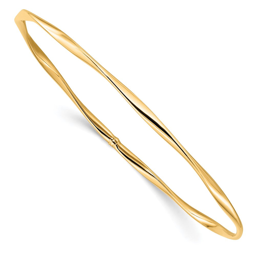 10K Yellow Gold Slip-On Bangle, 7 x 3 mm