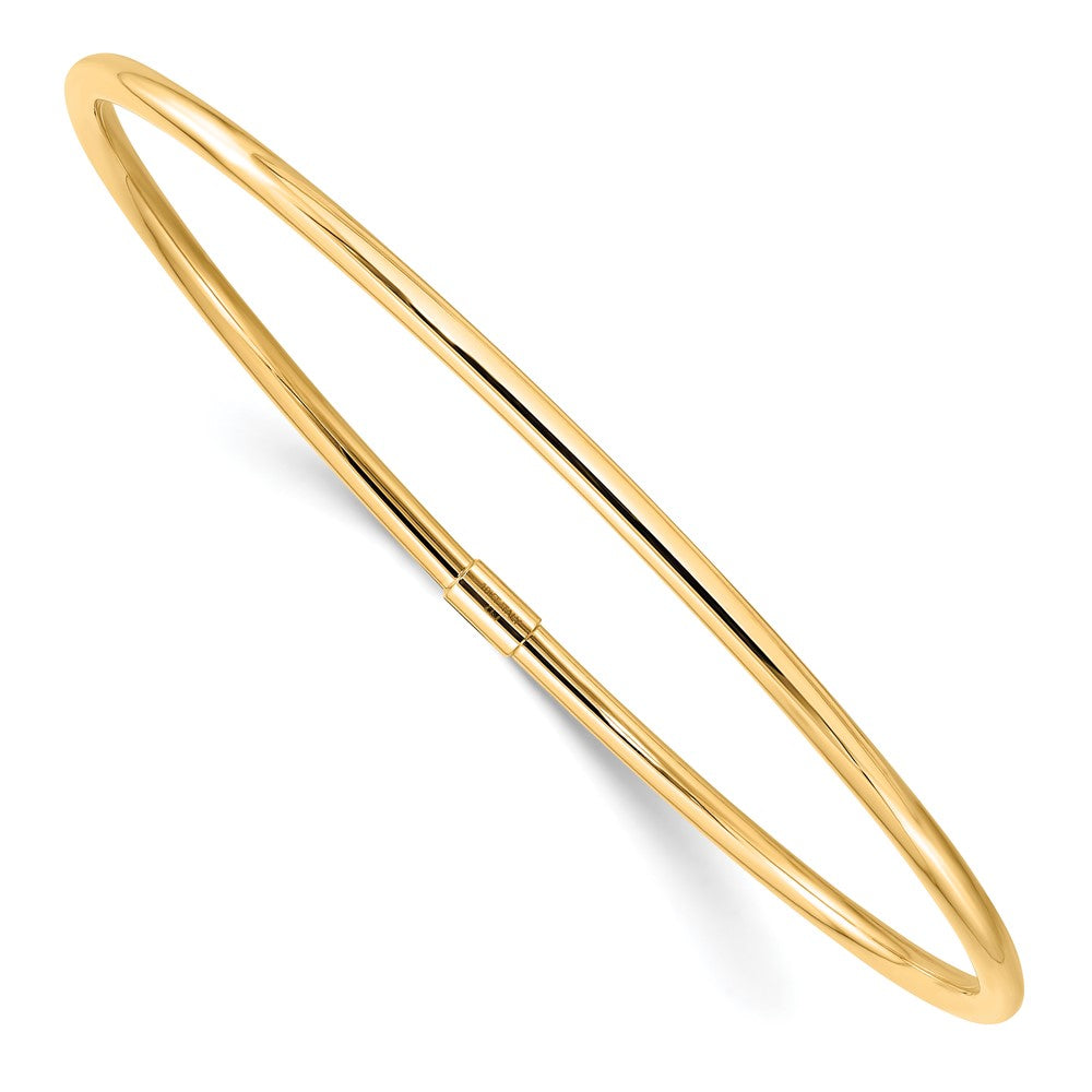 10K Yellow Gold Slip-On Bangle, 8.25 x 3 mm