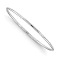 10K White Gold Slip-On Bangle, 8.25 x 9.75 mm