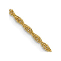 14K 1.5mm Loose Rope Chain, 24 x 1.5 mm