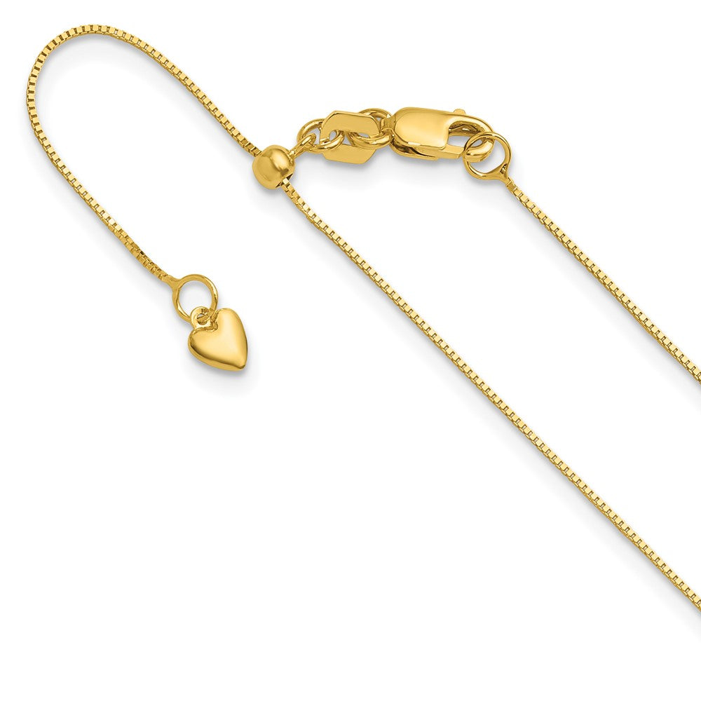 10K Adjustable .55mm Baby Box Chain, 22 x 0.7 mm