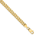 10K 6.1mm Flat Beveled Curb Chain, 8 x 6.1 mm