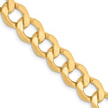 10K 7mm Semi-Solid Curb Chain, 24 x 7 mm