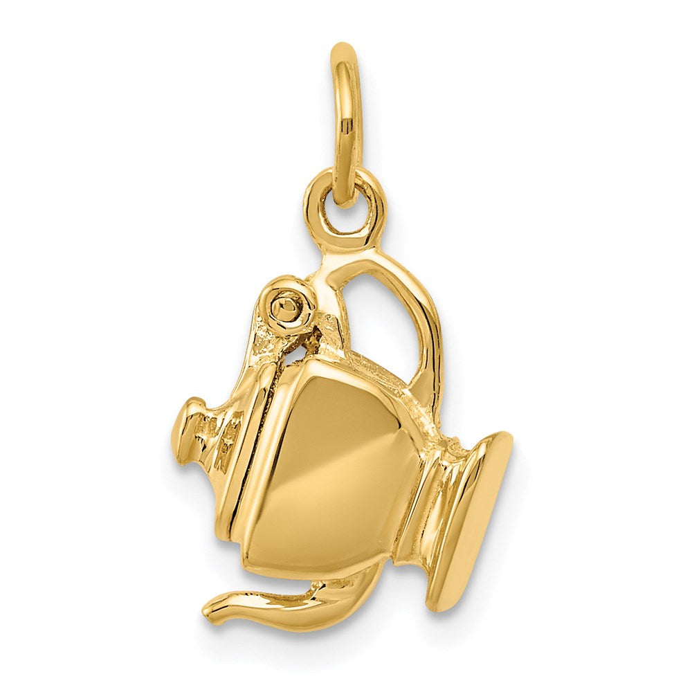 14k 3-D Tea Pot Lid Opens Charm, 18 x 13 mm