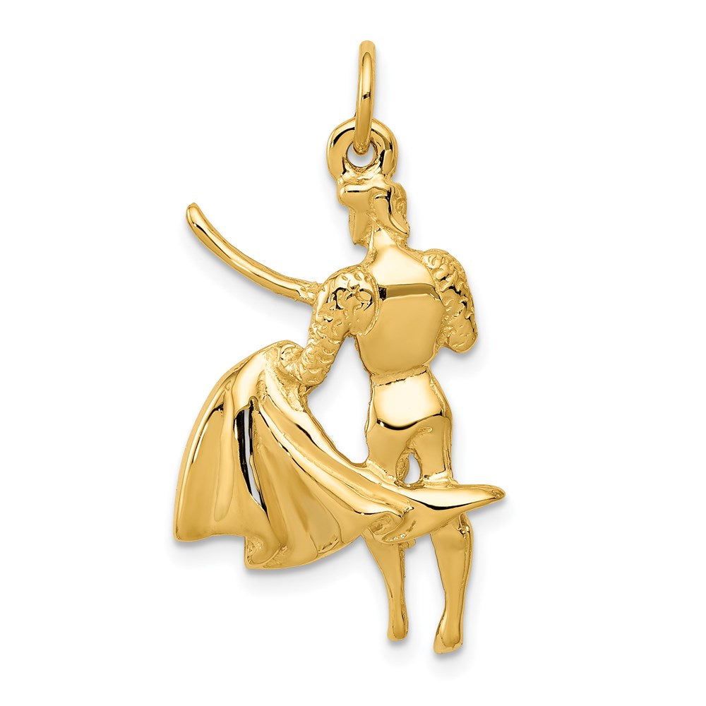 14k Matador Charm, 30 x 16 mm