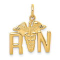 14k RN Registered Nurse Charm, 20 x 18 mm