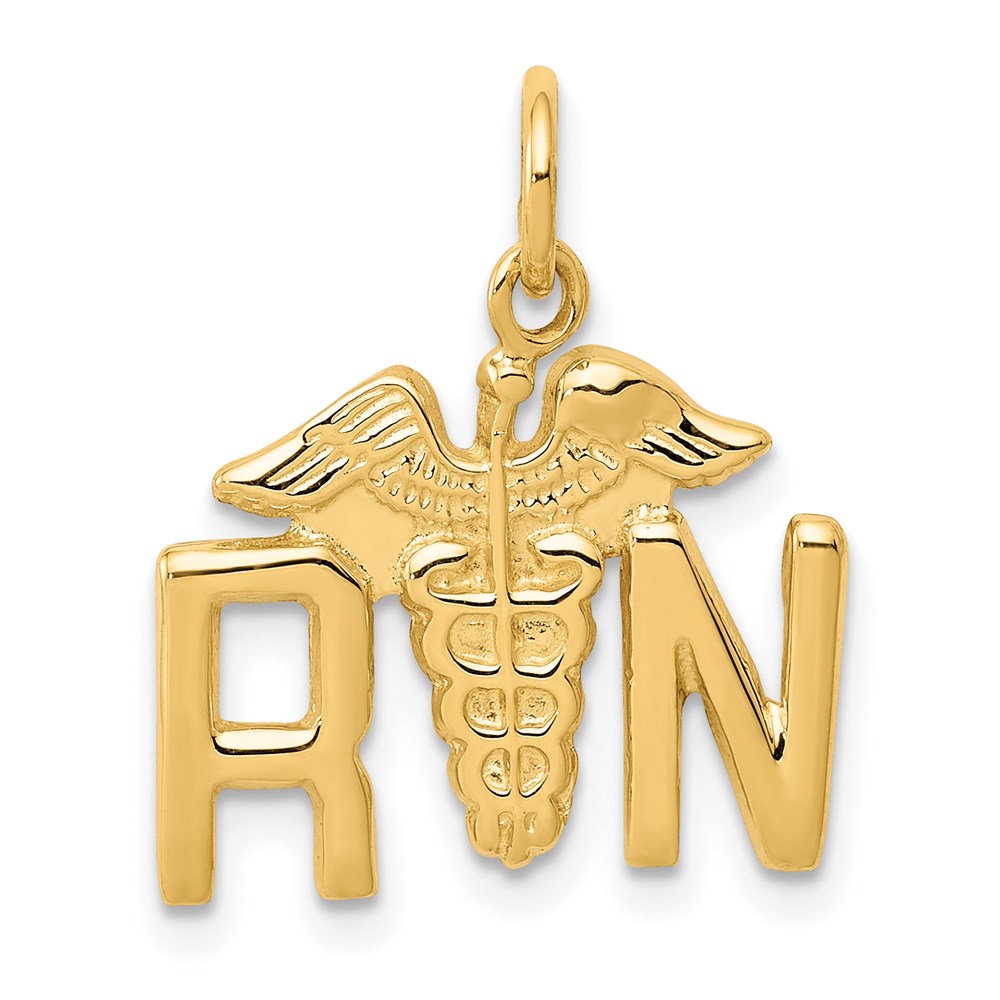 14k RN Registered Nurse Charm, 20 x 18 mm