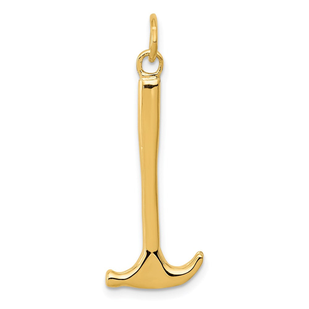 14K 3-D Hammer Charm, 30 x 15 mm