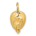 14k  3-D Firemans Helmet Charm, 7 x 14 mm