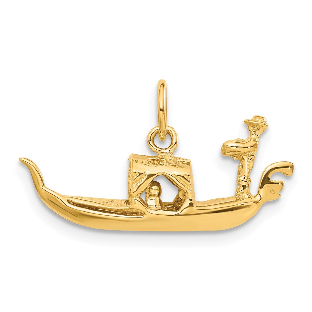 14K  3-D Gondola Charm, 18.5 x 26 mm