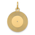 14k Record Album Charm, 21 x 15 mm