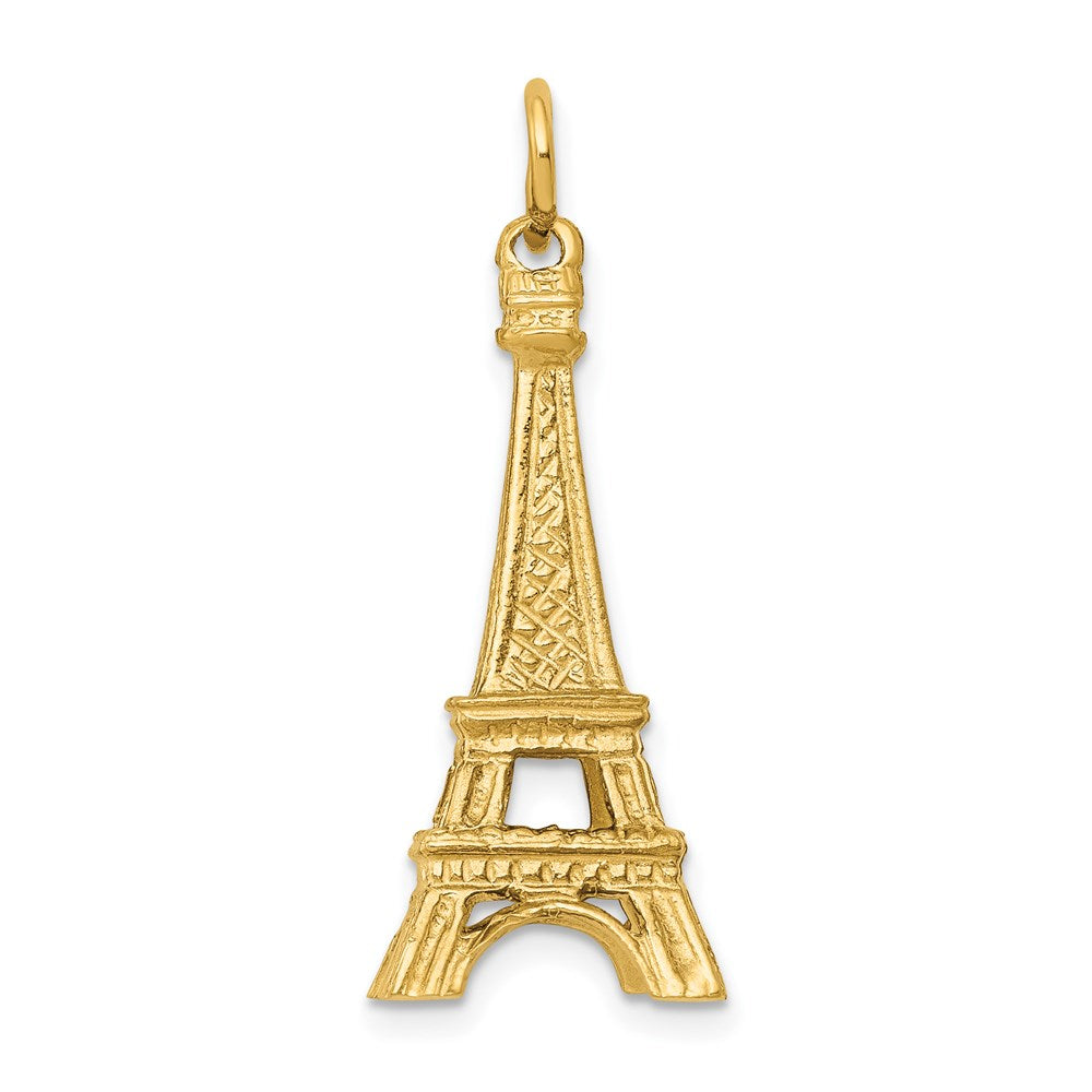 14K  3-D Eiffel Tower Charm, 30 x 11 mm