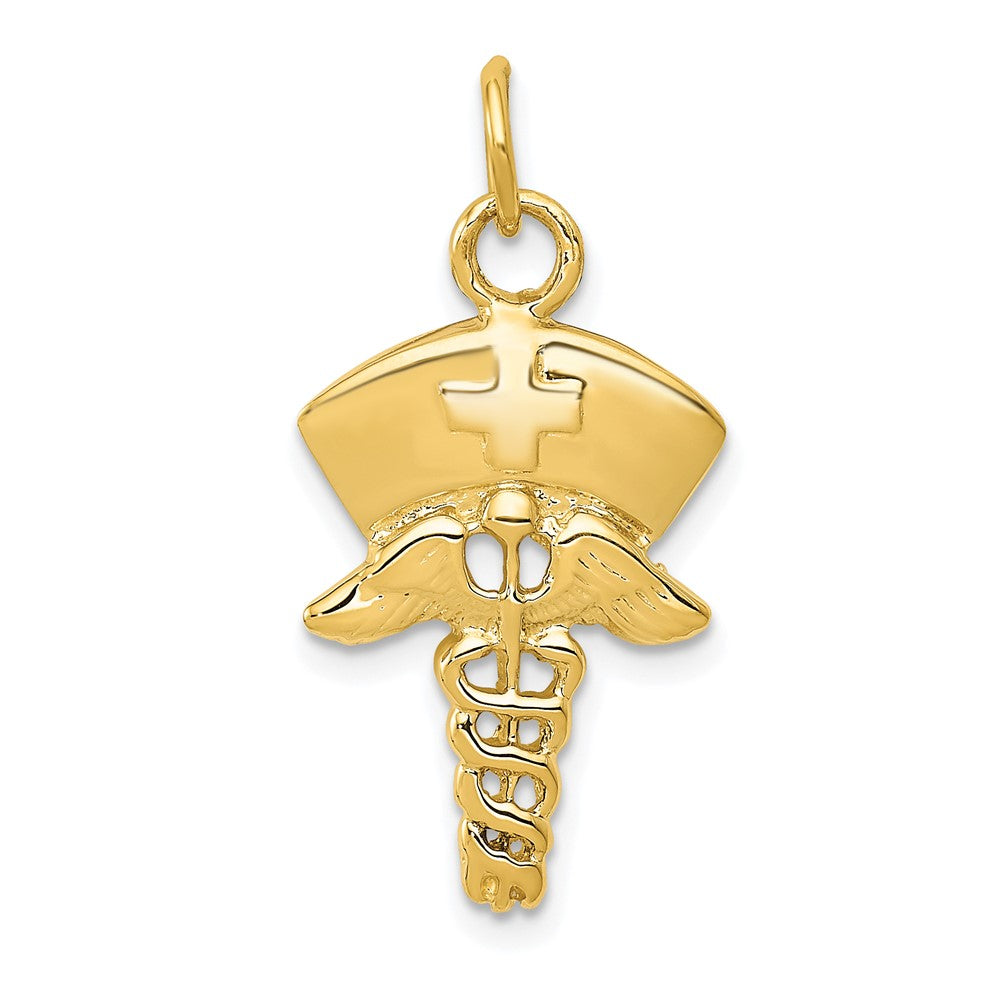 14k Nurse Symbol Charm, 30 x 15 mm