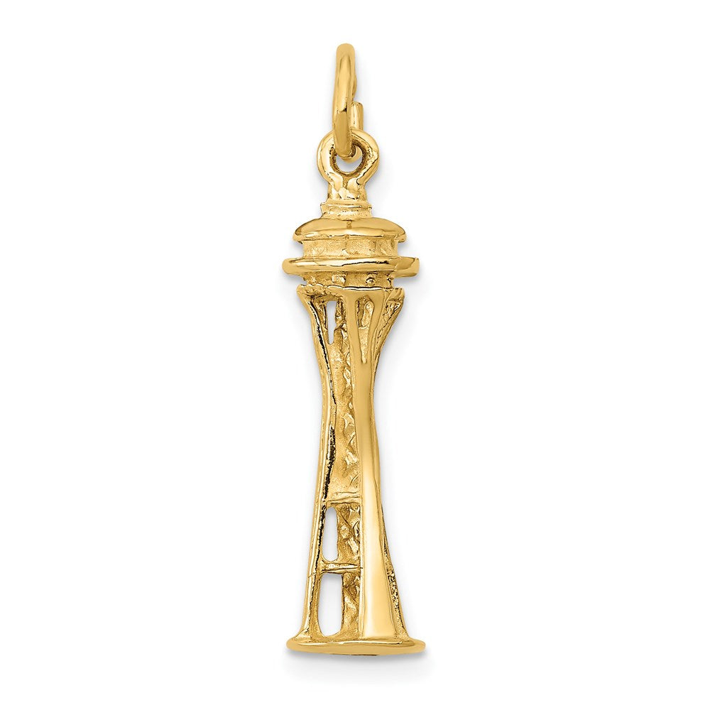 14k 3-D Seattle Space Needle Charm, 26.5 x 6 mm