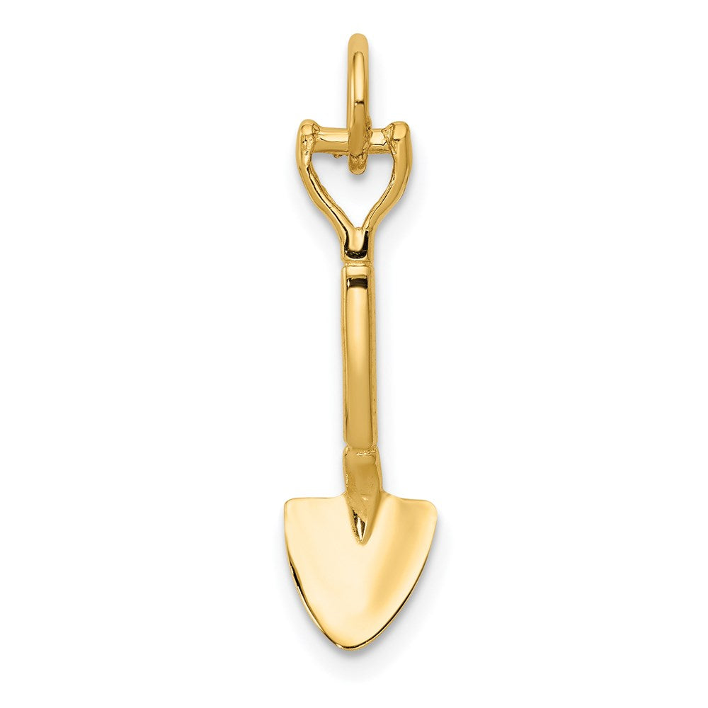 14k 3-D Spade Charm, 20 x 4 mm