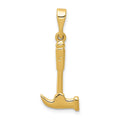 14k Hammer Charm, 30 x 10 mm
