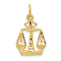 14k Scales Of Justice Charm, 21 x 13 mm