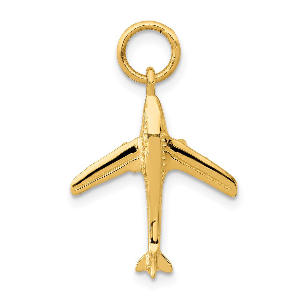14k 3-D Jet Charm, 23 x 16 mm