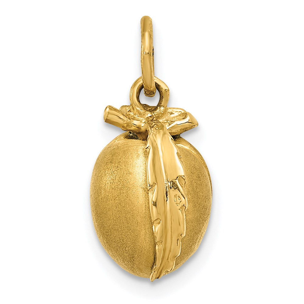 14k 3-D Peach Charm, 19 x 10 mm