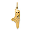 14k Jogging Shoe Charm, 25 x 7 mm