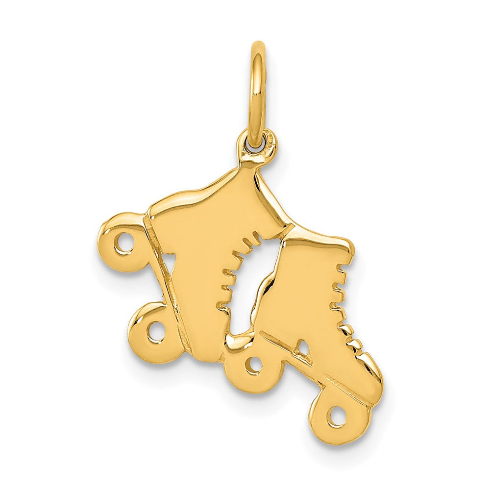 14k Roller Skates Charm, 18 x 16 mm