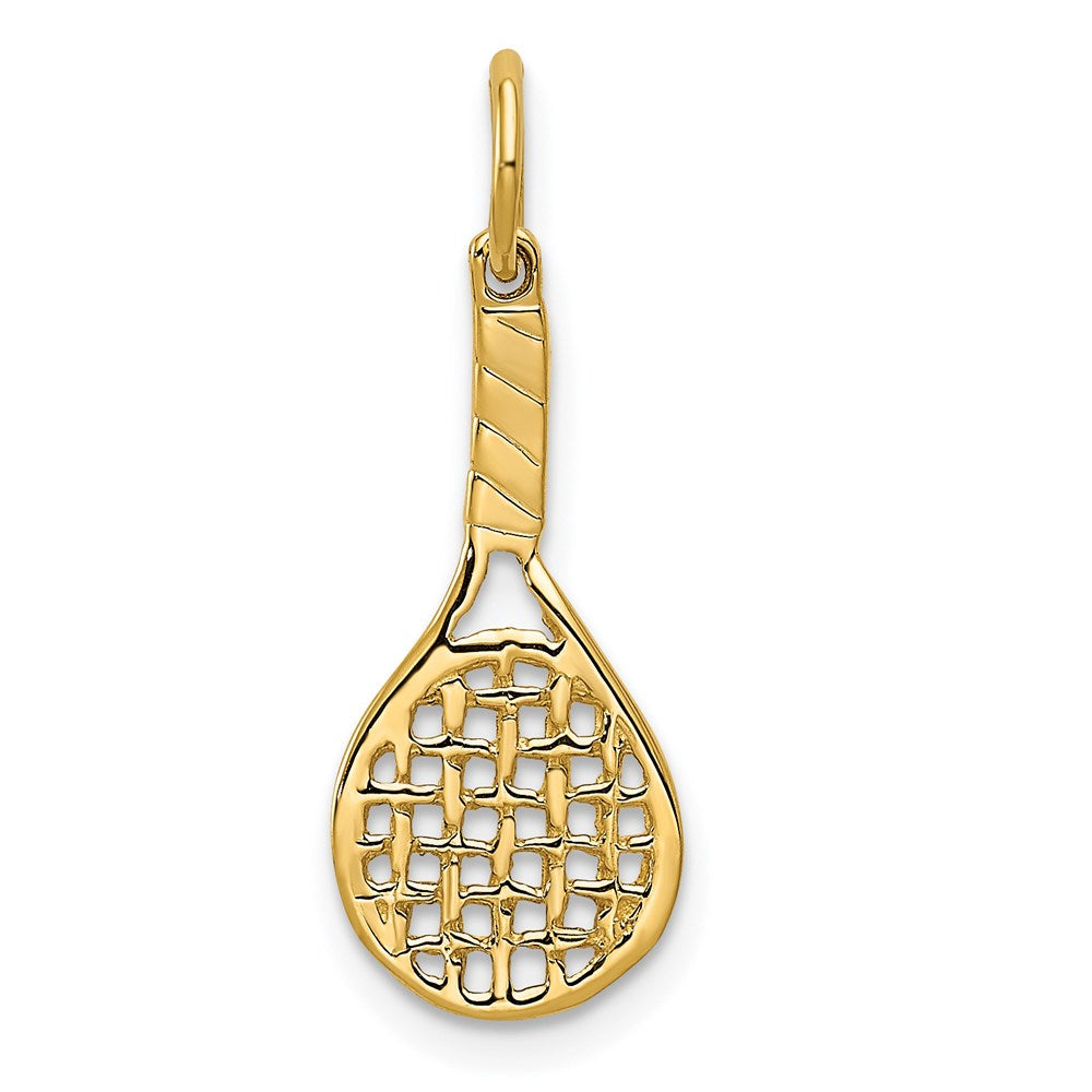 14k Racquet Charm, 24 x 9 mm