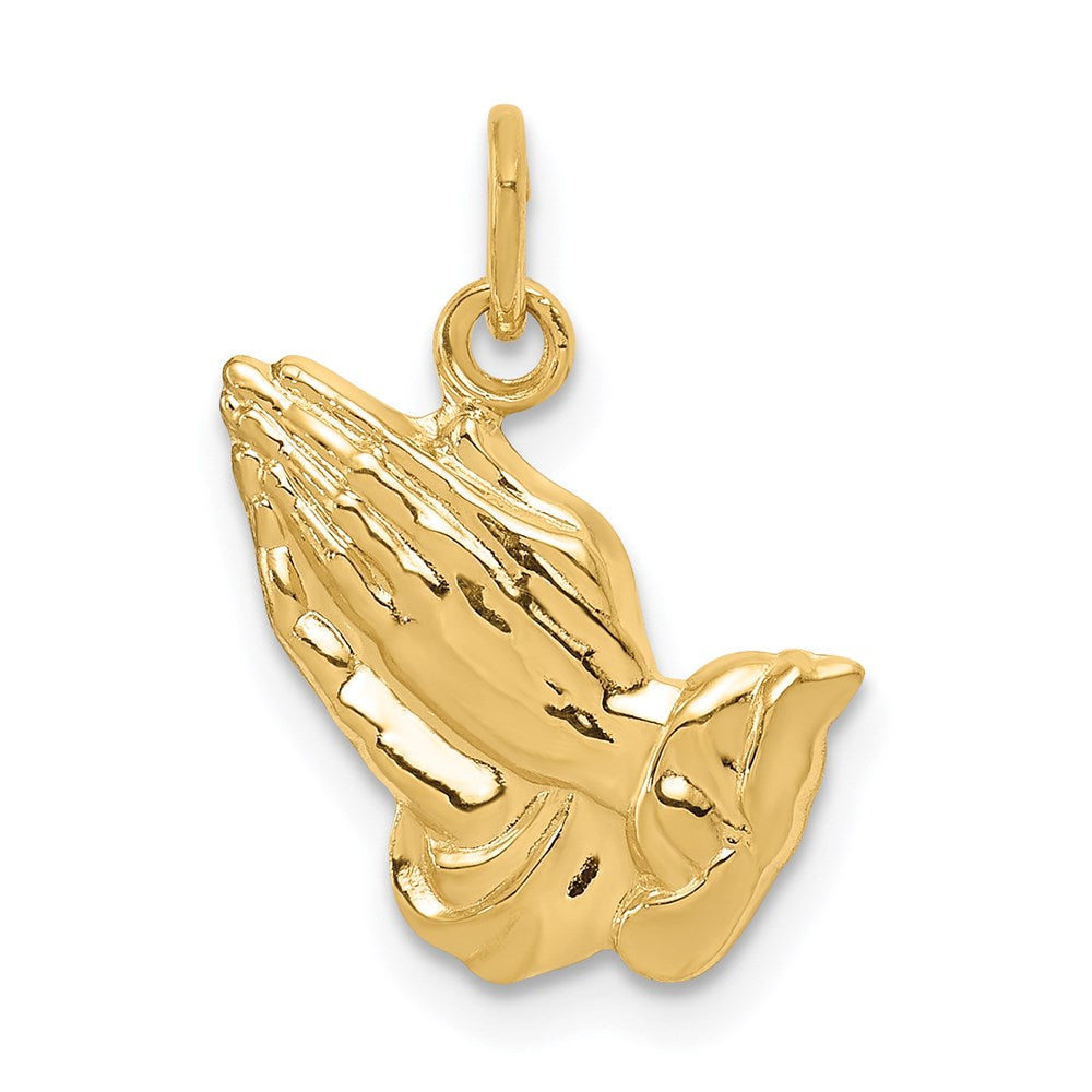 14k Praying Hands Charm, 18 x 13 mm