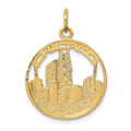 14k CHICAGO Skyline Charm, 24.5 x 18 mm