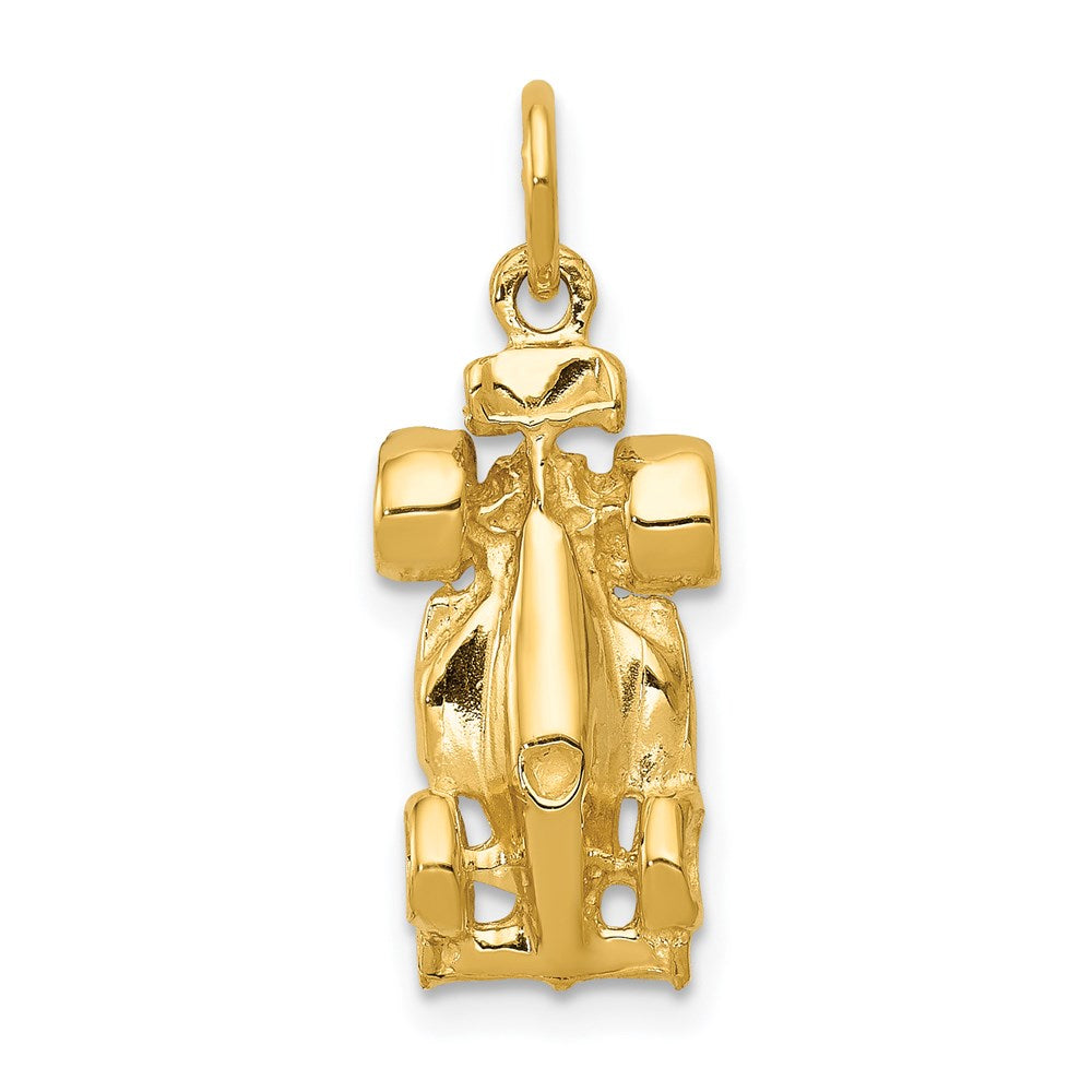 14k 3-D Race Car Charm, 22 x 10 mm
