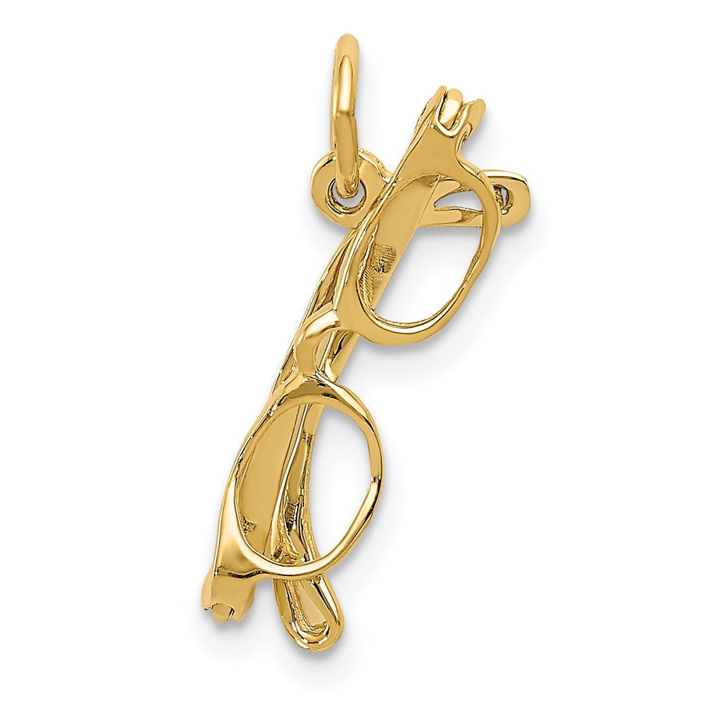 14k 3-D Glasses with Moveable Sides Charm, 11 x 20 mm