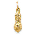 14k 3-D Peanut Charm, 20 x 5 mm