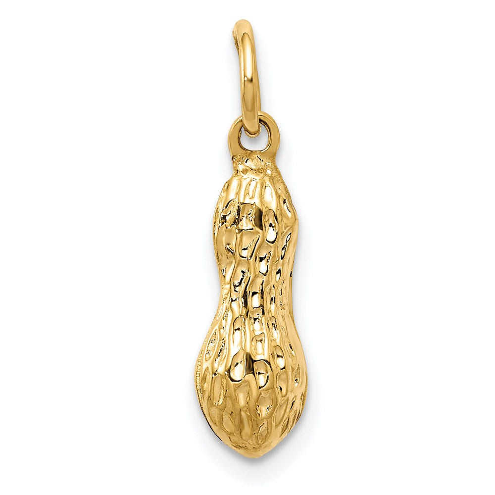 14k 3-D Peanut Charm, 20 x 5 mm