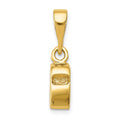 14K 3-D Sports Whistle Pendant, 20 x 5 mm