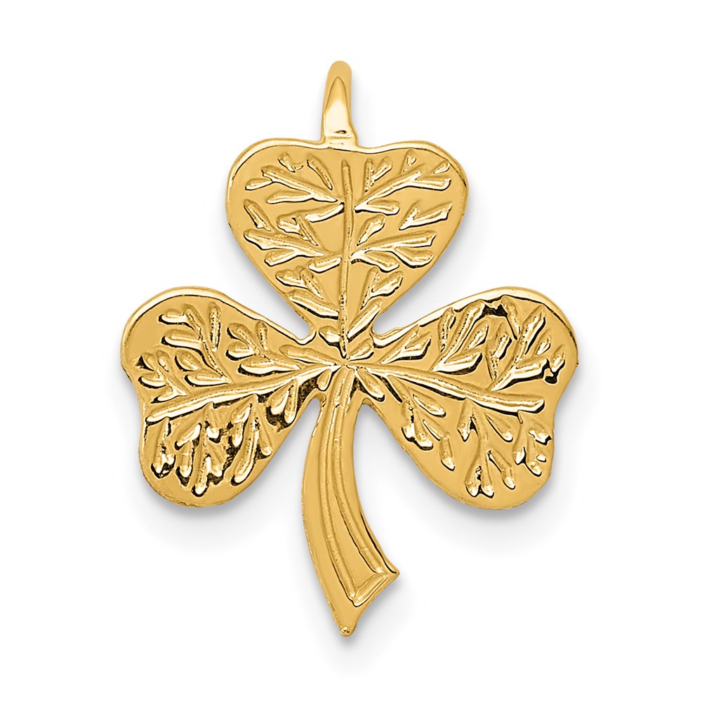 14k Shamrock Chain Slide, 18 x 12 mm