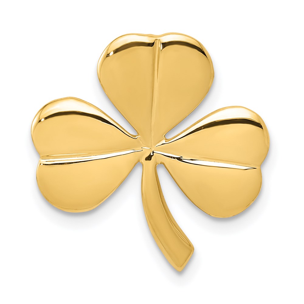 14k Shamrock Chain Slide, 20 x 18 mm