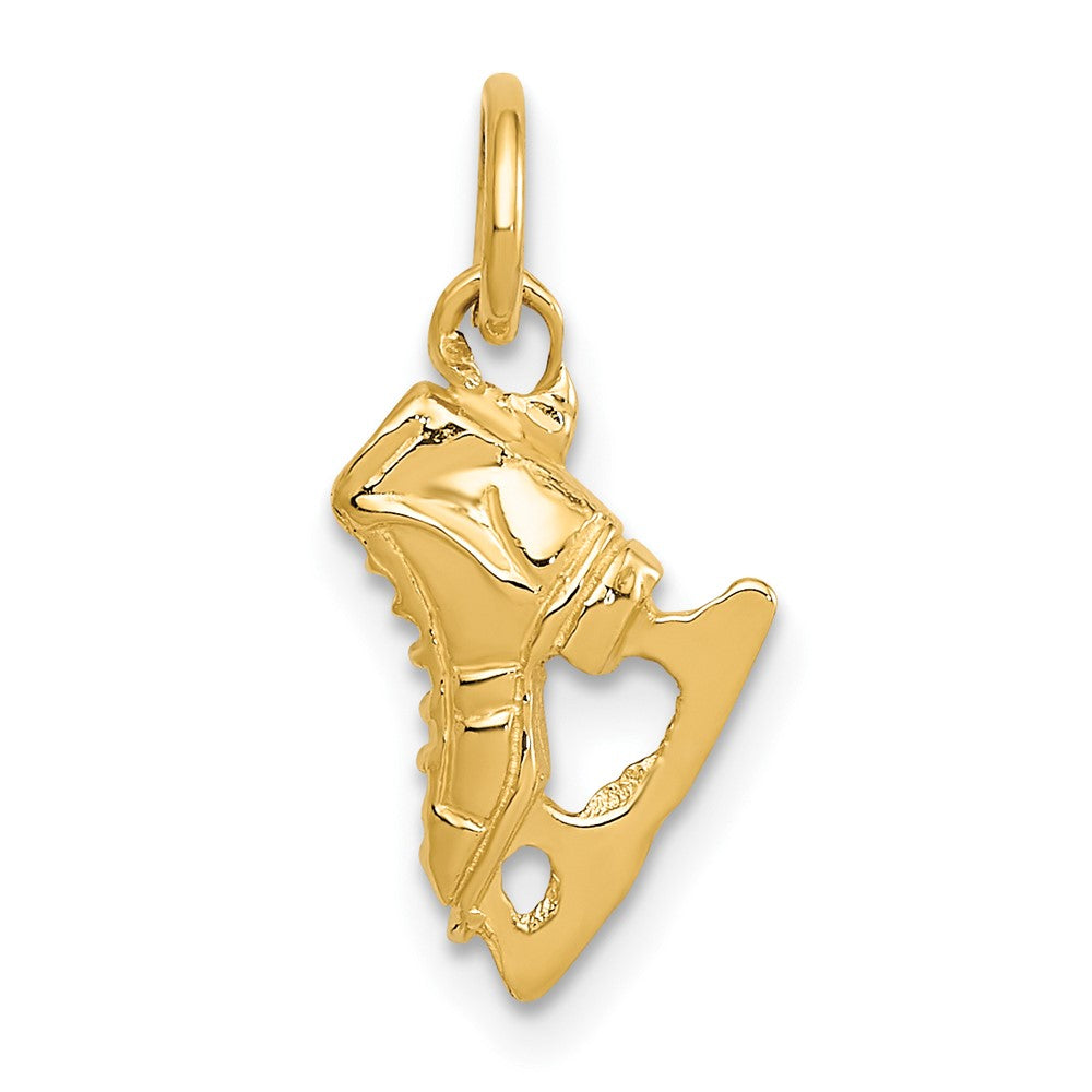 14K  3-D Ice Skate Charm, 15 x 7 mm