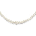 1928 Jewelry Gold-tone Clasp 2mm to 8mm Ivory Imitation Pearl Graduated Strand 18 inch Necklace, 18 x 8 mm