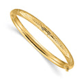 14k 3/16 Florentine 5mm Hinged Baby Bangle, 6 x 5 mm
