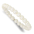 1928 Jewelry 8mm Ivory Imitation Pearl Stretch Bracelet, 7 x 9.5 mm