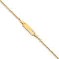 14K Polished Cut-out Butterfly 18x5mm Plate 6 inch Baby/Child ID Bracelet, 6 x 6 mm
