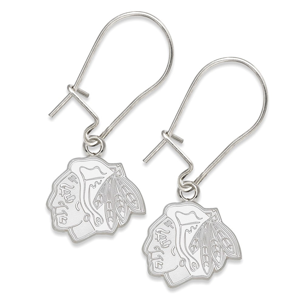 S/S CHIC BLACKHAWKS HEAD LOGO 3/8 DANGLE ERD, 0.38 x 0.38 mm