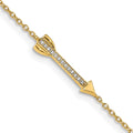 14k Complete 1/20 carat Diamond Arrow Bracelet, 0.052 ct, 7 x 5 mm