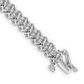 14k White Gold Complete 1 carat Diamond 7 inch Tennis Bracelet, 0.99 ct, 7 x 6 mm