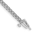 14k White Gold Complete 1/2 carat Diamond 7 inch Tennis Bracelet, 0.5 ct, 7 x 3 mm