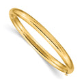 14k 3/16 Polished 5mm Hinged Baby Bangle, 6 x 5 mm