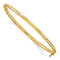 14K Polished Hinged Bangle, 7.25 x 3 mm