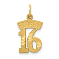 14k SWEET 16 Charm, 18 x 11 mm
