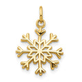 14k Snowflake Charm, 20 x 15 mm