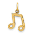 14K Musical Notes Charm, 16 x 11 mm